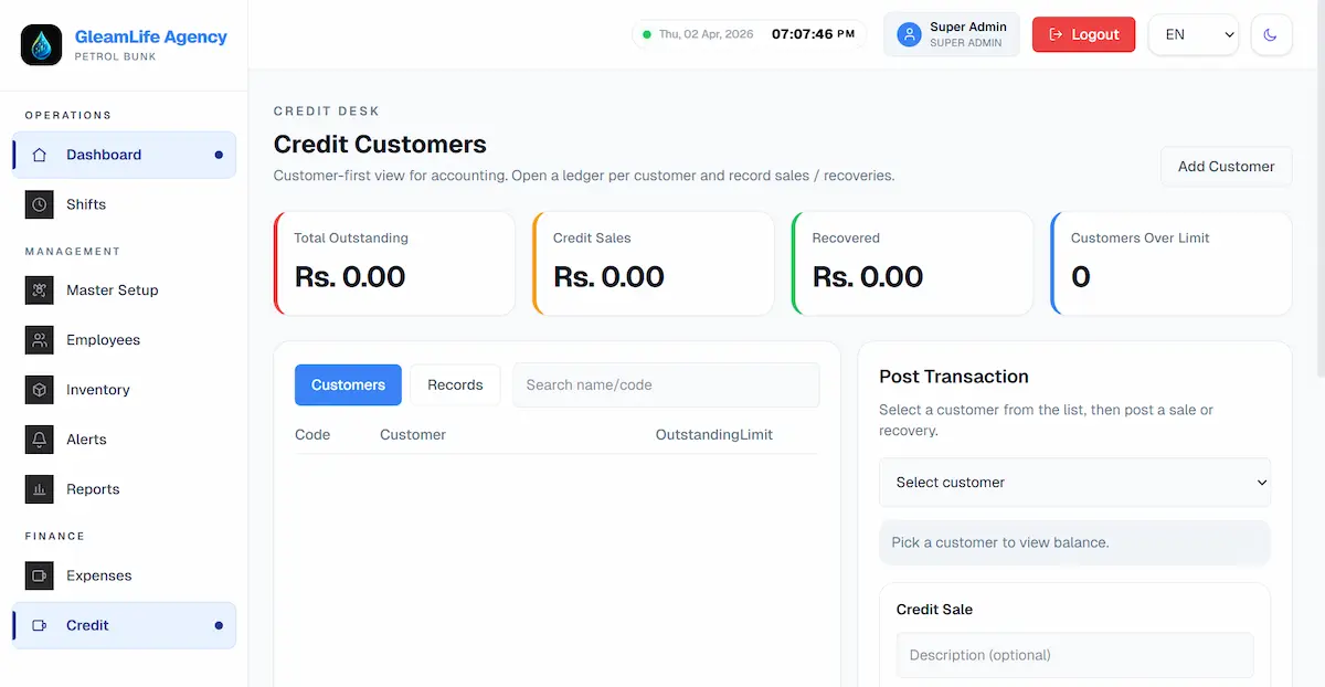 PBMS Credit Management